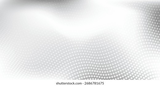 Fundo de malha de folha de prata pontilhada com textura de espelho de metal. Superfície gradiente cromada abstrata moderna