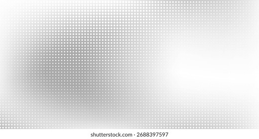Gepunktete silberne Folie Mesh Hintergrund mit Metallspiegel Textur. Chrome Farbverlauf Oberfläche einfach abstrakt moderne Kunst