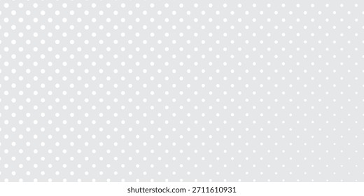 Dotted silver halftone gradient texture. Vanishing polka dot background. Repeating dots gradation abstract simple design