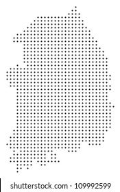 Dotted South Korea map