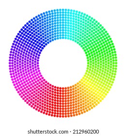 dotted spectrum color round