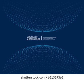 Dotted spherical particle background