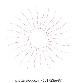 dotted spiral circle vector illustration