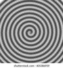 Dotted spiral vector illustration.