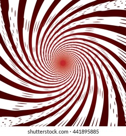 Dotted spiral vector illustration.