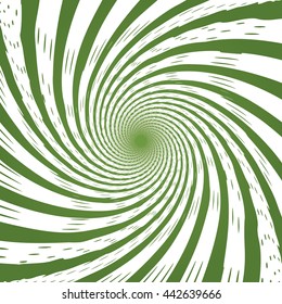 Dotted spiral vector illustration.