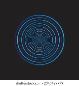 Dotted Spiral Vortex Vector Illustration Flat Design