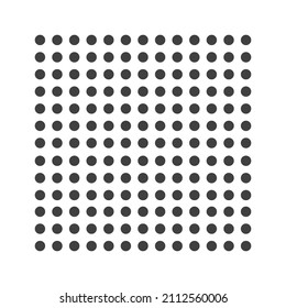 dotted square shape. Dotted square on a white background