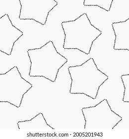Patrón de estrellas punteadas. Fondo de pantalla de estrellas sin inconveniente. Muestra de vector.