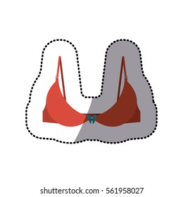 dotted sticker of brassier with bow