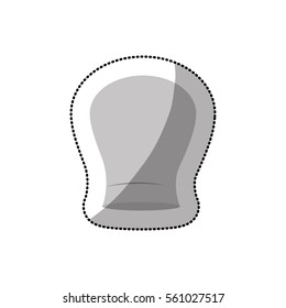 dotted sticker of chefs hat shading and rounded