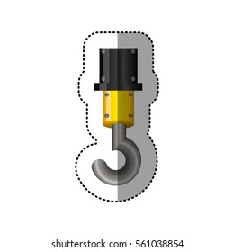 dotted sticker crane hook icon