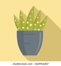 Dotted succulent icon. Flat illustration of dotted succulent vector icon for web design