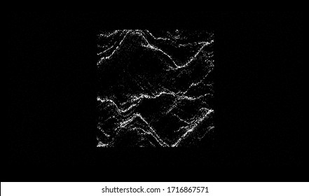 Dotted surface made with Generative art algorithm - Perlin gradient simplex noise for texture synthesis. Isotropic continuous texture.