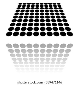 Dotted surface with perspective