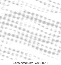 Dotted swoosh halftone noise abstract layout. Swoosh wave comic book page style grain graphic background. Vector illustration