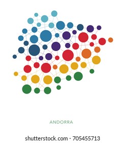 dotted texture Andorra vector background