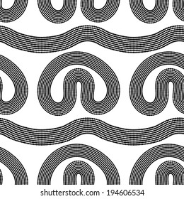 Dotted texture black stripes. Seamless pattern. Vector illustration.