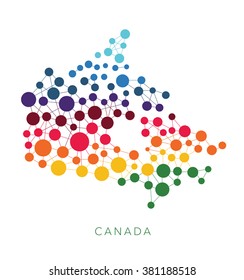 dotted texture Canada vector background 