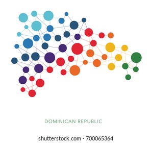 dotted texture Dominican Republic vector background