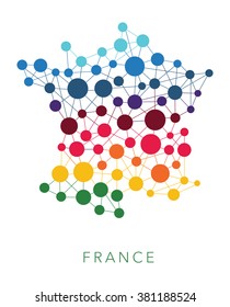 dotted texture France vector background 