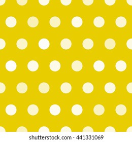 Dotted texture, gold and white circles vector seamless pattern. Polkadot seamless pattern. Print for carpet, textile