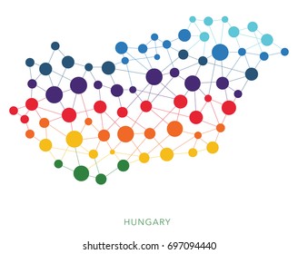dotted texture Hungary vector background