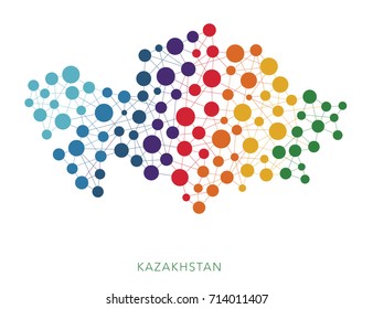 dotted texture Kazakhstan vector background