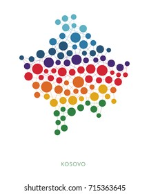 dotted texture Kosovo vector background