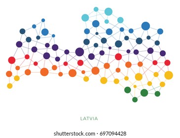 dotted texture Latvia vector background