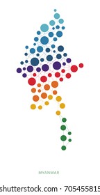 dotted texture Myanmar vector background