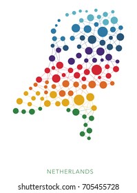 dotted texture Netherlands vector background