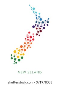 dotted texture New Zeland vector background 