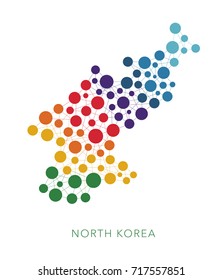 dotted texture North Korea vector background