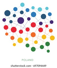 dotted texture Poland vector background