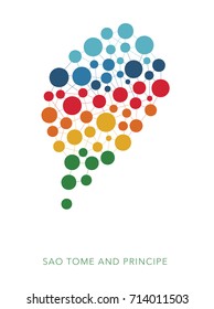 dotted texture Sao Tome and Principe vector background