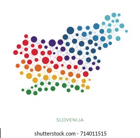 dotted texture Slovenija vector background