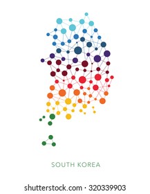 dotted texture South Korea vector background