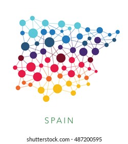 dotted texture Spain vector background 