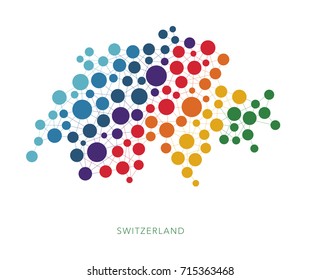 dotted texture Switzerland vector background