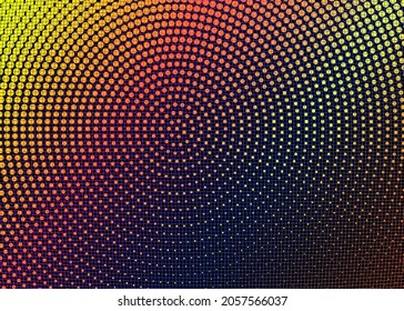 Dotted texture template. Light Multicolor grid, Rainbow vector modern geometrical circle. Geometric pattern in halftone style with gradient color background 