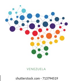 dotted texture Venezuela vector background