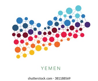 dotted texture Yemen vector background 
