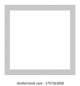 Dotted Textured, Dot Border Frame, Social Media Square Border Vector Illustration Background