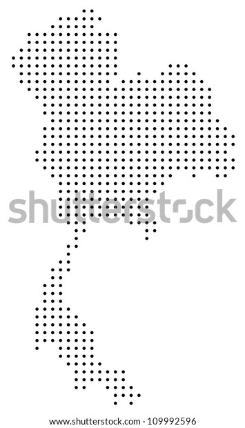 Dotted Thailand Map Stock Vector (Royalty Free) 109992596 | Shutterstock