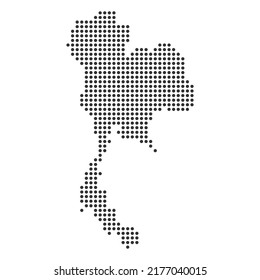 Dotted Thailand Map. Vector Illustration