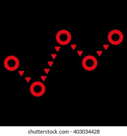 Dotted Trend vector icon. 