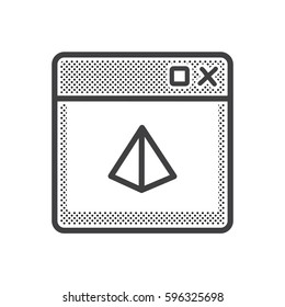 dotted Triangular window 3D print icon