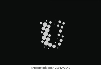 dotted U alphabet letter logo icon design. Creative template for business and company with dot