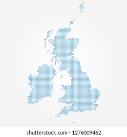 dotted united kingdom map